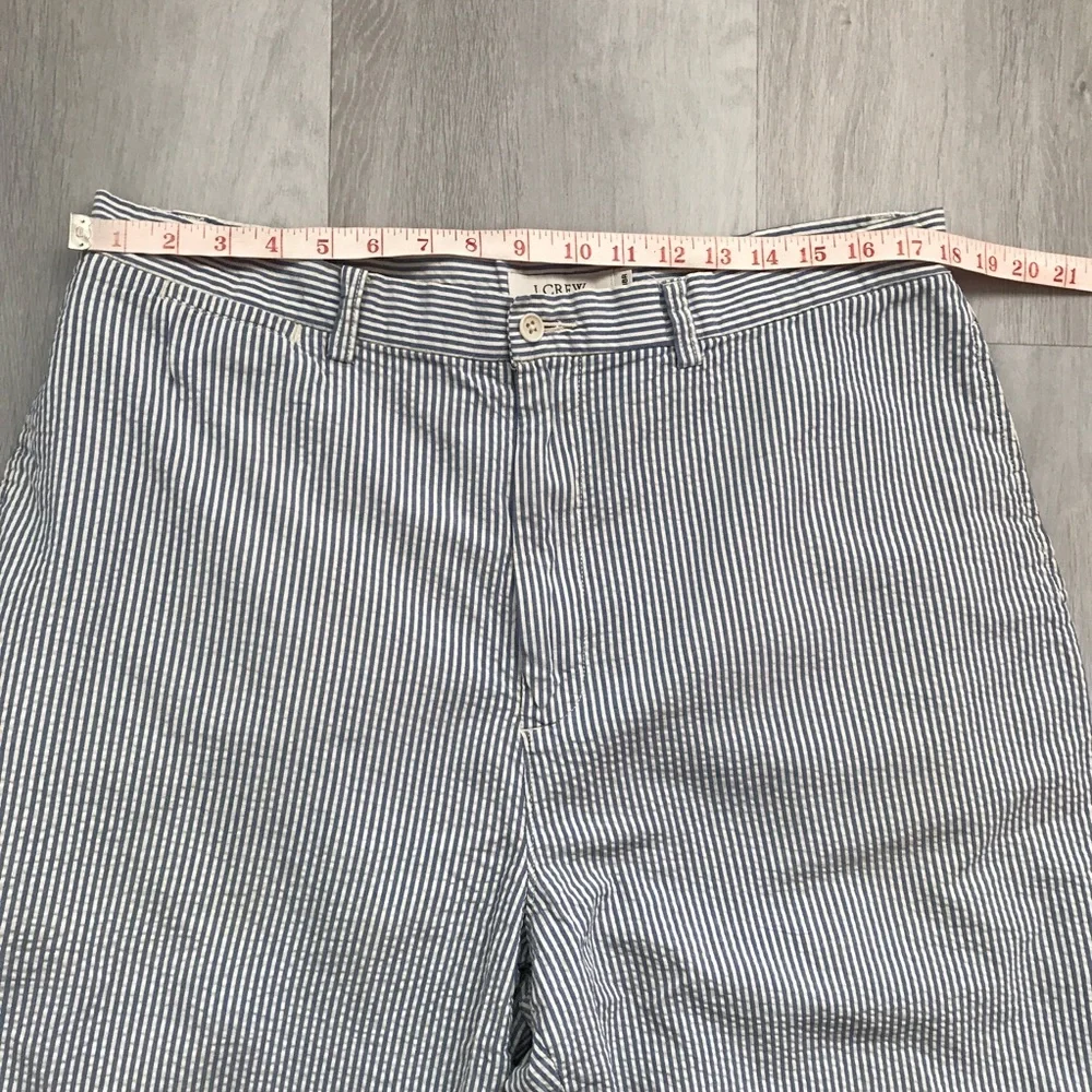 J CREW BLUE SEERSUCKER TROUSER PANT STRAIGHT LEG MENS 38